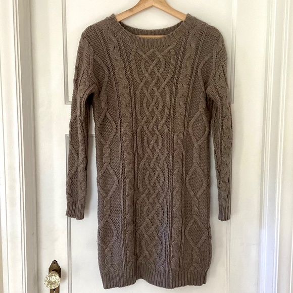 Moda International Women’s XS Wool Blend Cable Knit Pullover Sweater Dress Y2K - Picture 13 of 13